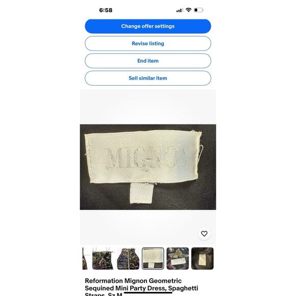 Reformation Mignon Geometric Sequin Mini Dress Homecoming Cocktail Formal M EUC - Picture 6 of 6